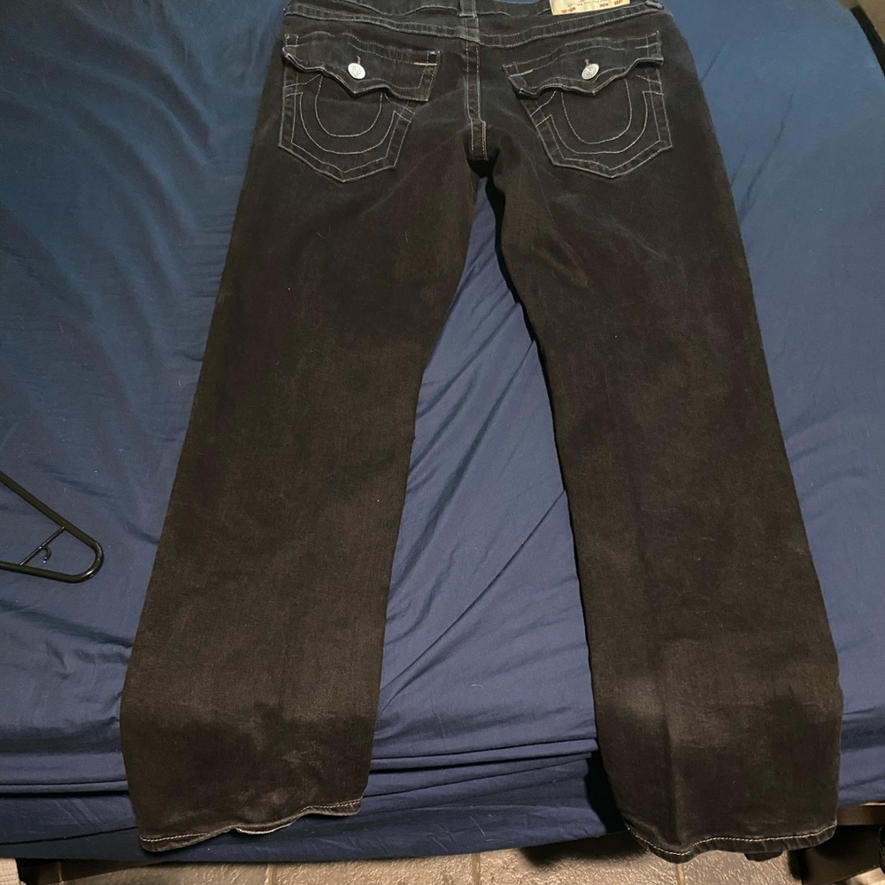 black true religion ricky straight jeans